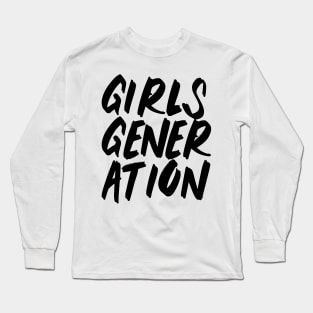 Girls' Generation Brush (Black) Long Sleeve T-Shirt